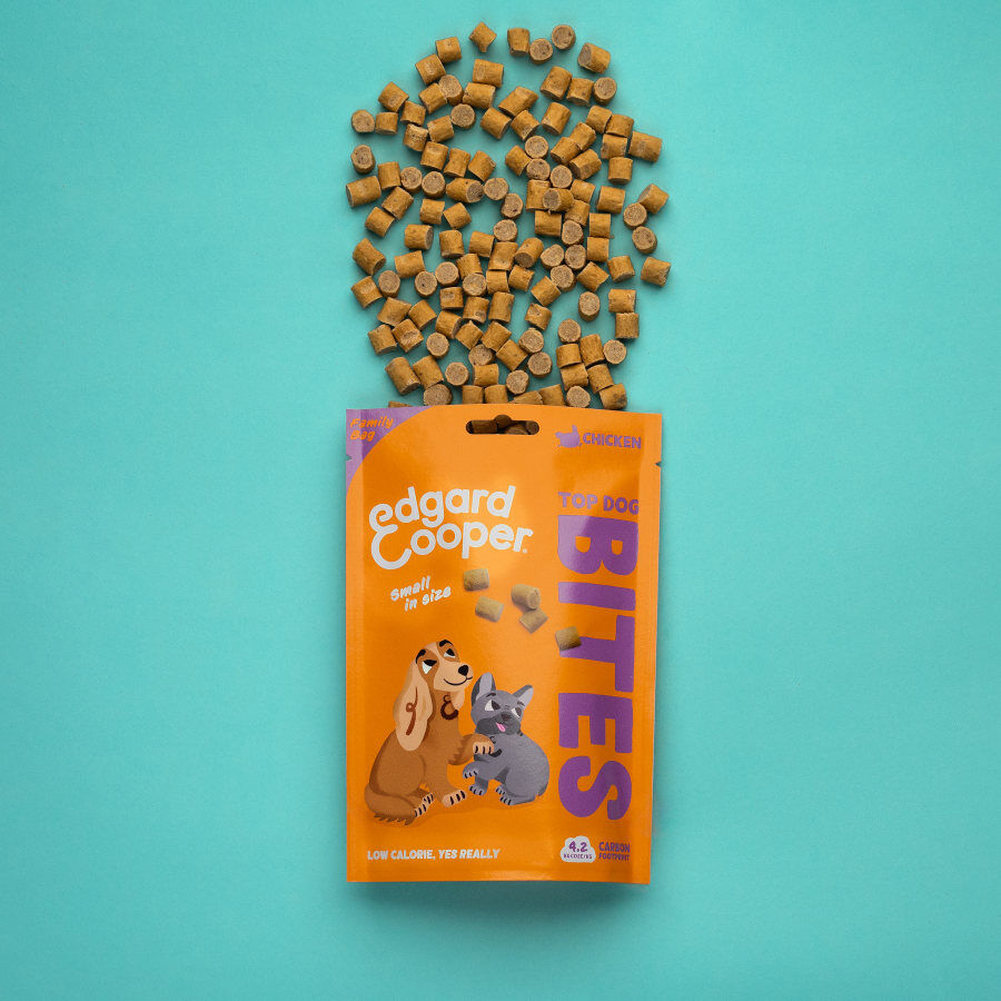 120 g Edgard & Cooper Bocaditos Mini de Pollo snack para perros, , large Imagen numero 2